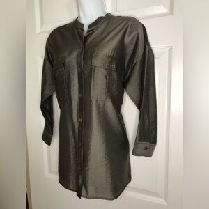 Joie Women’s Grey Sheer Button-Down Shirt M